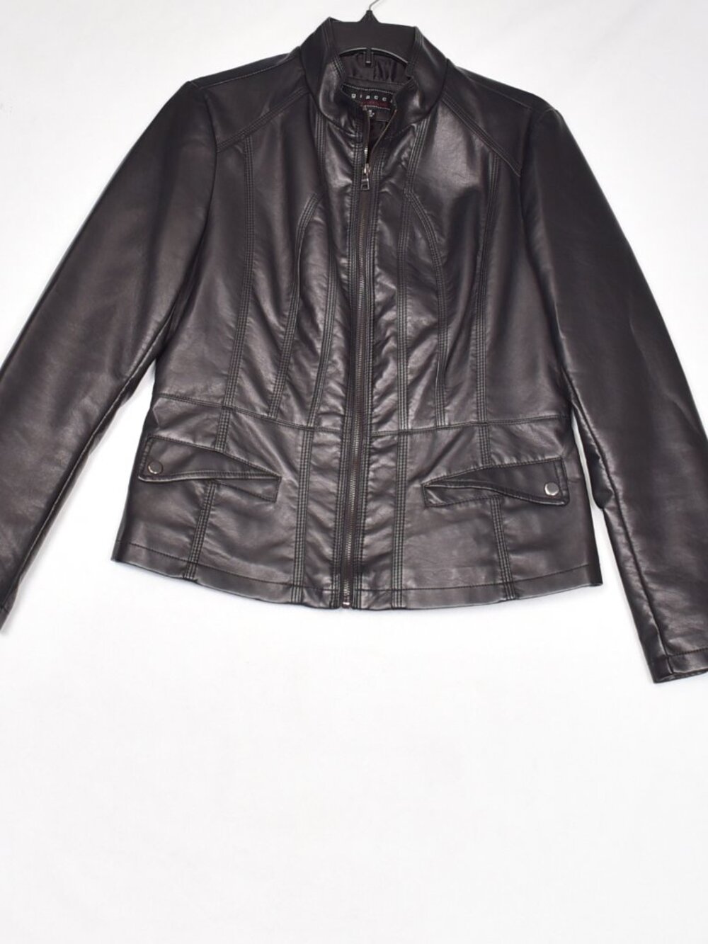 Giacca Faux Leather Women's Jacket Size Medium